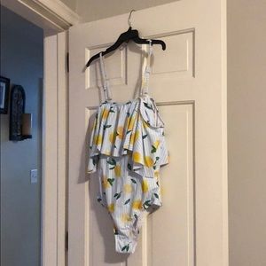 Random Flouse Foldover One Piece Swimsuit